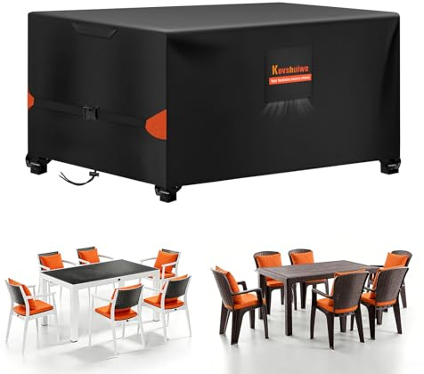 Kovshuiwe Gartenmöbel-Abdeckungen,120x90x74cm Terrassenmöbel-Abdeckung, wasserdicht, Terrassentischabdeckungen, 420D Oxford-Tuch, Rattan-Möbelabdeckung, Winddicht, UV-Schutz