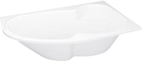 AQUADE Raumsparbadewanne Mainz 170 cm Rechts, Luxus Badewanne für Erwachsene, Design Badewanne Acryl Eckbadewanne ohne Badewannenfüße und Schürze
