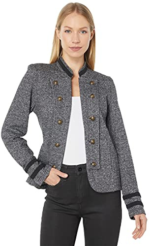 Tommy Hilfiger Damen Bandjacke Lässiger Blazer, Schwarz Multi, XXL