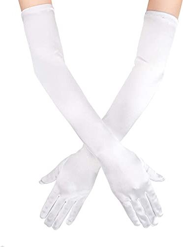 SAVITA Lange Ellbogen-Satinhandschuhe, Dehnbare Lange Handschuhe 21 Zoll Opernhandschuhe Der 1920er Jahre Abend-Tanzparty-Handschuhe für Frauen