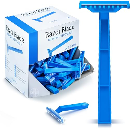 AIESI® Einmalrasierer 1 Klingen unsterile (Packung mit 100 stück)