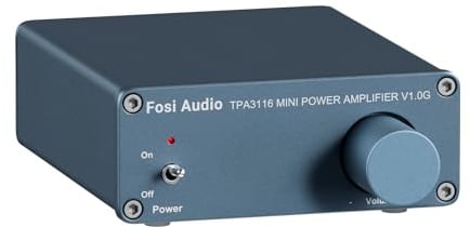 Fosi Audio V1.0G Mini Verstärker, 50Wx2 Class D Verstärker Stereo mit TPA3116 Amp Chip & RCA Eingängen, 2 Kanal Verstärker HiFi Amplifier für Passive Lautsprecher