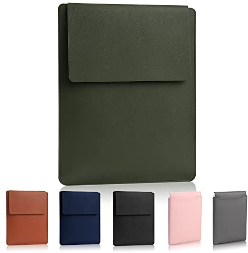13,3–14 Zoll Laptop-Hülle - Gepolsterte, Dünne und Vielseitige Laptop-Tasche für Pro 14 Zoll/Pro 13,3 Zoll/Air 13,3 Zoll - Dunkelgrün