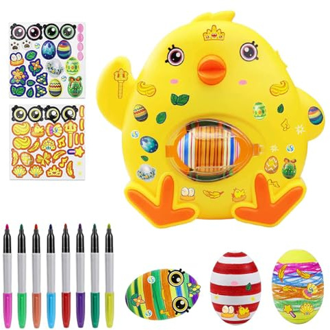 Amycute Eier Bemalen Maschine, Ostereier Bemalen, Eiermalmaschine, DIY Osterdeko, Osterei Dekorieren Maschine mit Spinner, Osterdekorationen, für die Osterdekoration und Geschenke.