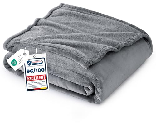 BEDSURE Kuscheldecke Flauschig Decke Fleecedecke - Wohndecke Warm Winter Weich, Sofadecke XL, Geschenke für Frauen, Decke Couch Blanket, Wohn- & Kuscheldecken 150x200cm, Sofa überwurfdecke, Grau