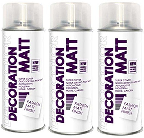 Fahrzeugteile Hoffmann 3er Sparpack DC Lackspray matt 400ml nach RAL freie Farbauswahl (3 Dosen in klarlack MATT)