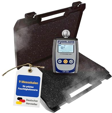 Karl Dahm Feuchtigkeitsmessgerät GM-200 mit Kugel I Perfekt geeignet um Zementestrich, Beton, Gipsputz, Holz zu messen Art.-Nr. 40435