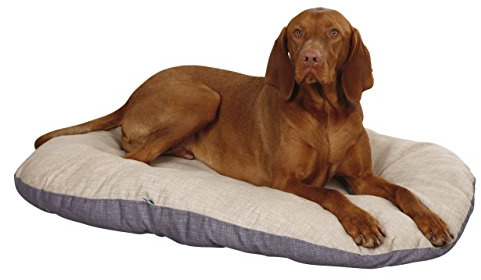 Kerbl Pet Liegekissen Loneta | Beige/Grau, 72 × 52 cm, robustes Haustierkissen aus Baumwolle und Polyester, waschbar bei 30 °C