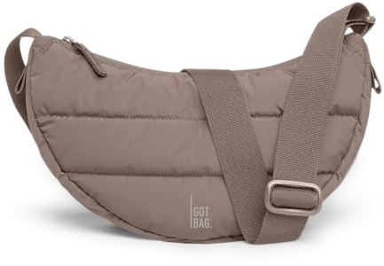 GOT BAG Moon Bag Puffer | Umhängetasche Halbmond Nylon | Stylische Crossbody Bag mit verstellbarem Gurt