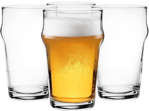 Glasmark KROSNO 1992 Biergläser Set 4 Stück 300 ml Pils Bierglas Stout Ale Gläser Für Bier Bierseidel Bierkrug Spülmaschinengeeignet