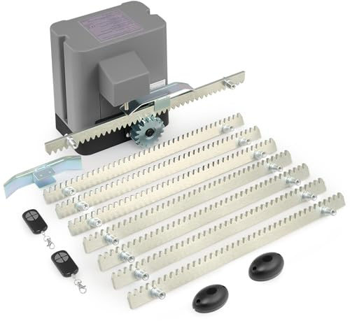 CO-Z Schiebetorantrieb Set bis 600 kg oder 12M Schiebetor Hoftorantrieb 280w Garagentorantrieb mit 2 Fernbedienung Toröffner mit 8 Zahnstangen Sliding Door Actuator (Schiebetorantrieb Set)