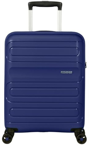 American Tourister Sunside Poussette L extensible Valise, Bleu (Dark Navy), Spinner S (55 cm - 35 L), Spinner S (55 cm - 35 L)