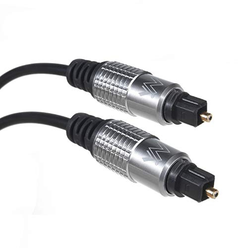 Maclean MCTV-452 Optisches Digitalkabel Lichtwellenleiter Kabel Toslink auf Toslink Lautsprecherkabel Stecker mit vergoldeten Kontakten Polybag (2,5m)