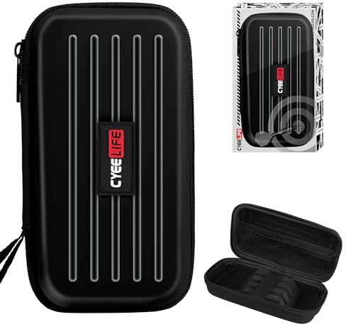 CyeeLife Darttasche,Schutz für Steeldarts oder Softdarts und vielen Taschen für Dart Flights und weiteres Darts Zubehör
