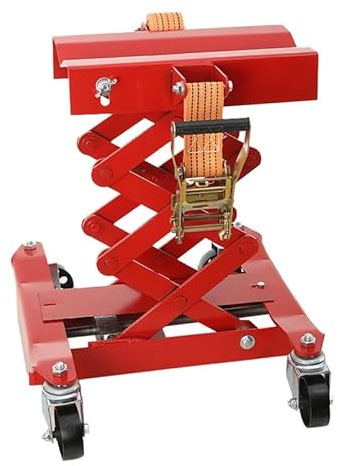 Bodenlaufende Getriebeheber, 200 kg Getriebeheber | Low Profile Manuelles Hydraulikgetriebe Bodenwagenheber mit Handbetätigung ATV Dirtbike Scherenständer mit 4 Rädern