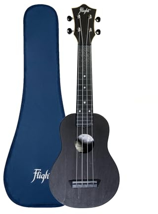 Flight, 4-saitige Travel Series Sopran-Ukulele, schwarz (TUS-35 BK)