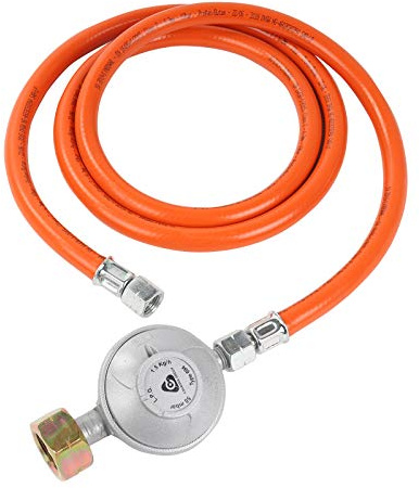 Bade Druckminderer, 50 mbar, 1,5 m Schlauch, Schraubverbinder mit 1/4 Zoll Linkgsgewinde, Typ G607