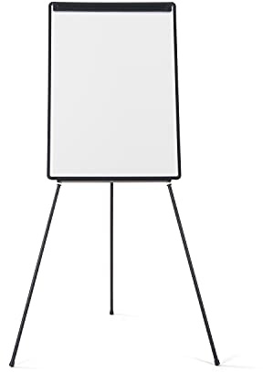 Bi-Office Dreibein Flipchart Basic, Grau, magnetische und trocken abwischbare Oberfläche, mit Stifteablage