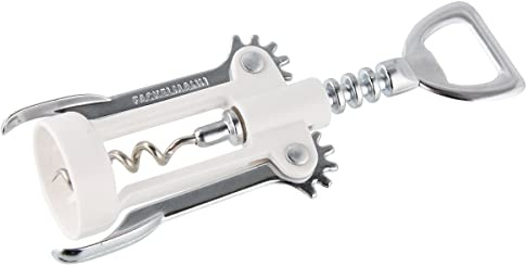 FACKELMANN Korkenzieher mit Flaschenöffner 16,5cm in weiß/Silber, Kunststoff, 16.5 x 7.9 x 3.8 cm, 49786