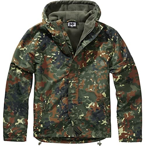 BWuM Windbreaker mit Zipper, Größe:L, Farbe:Flecktarn