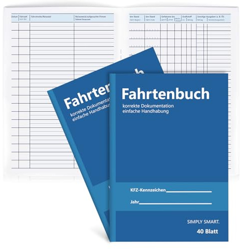 2 Stück Fahrtenbuch 40 Seiten Fahrtenbücher A5 Fahrtenbuch Pkw Fahrtenbuch Lkw Finanzamt Anerkannt zur Trennung Geschäftlicher und Privater Fahrten