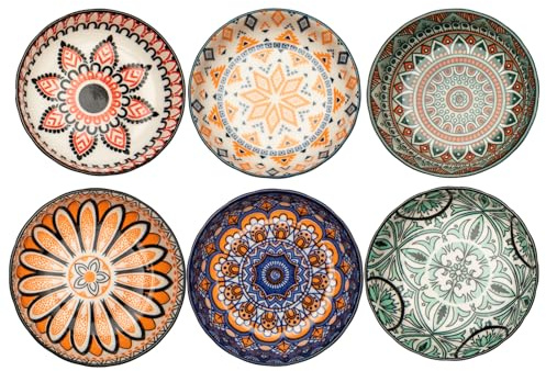 Porzellan Dipschalen,Soja Saucenschälchen,Dipschälchen,Tapas Schalen Set,Gewürzschalen Klein,Snackschalen & Dipschalen,Snackschalen Set 6er,Ø 10 cm Snack Bowl für Sushi, Snack
