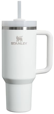 STANLEY 1913 Quencher H2.0 Flowstate Trinkflasche Mit Strohhalm 1.2L - Thermobecher Kühlt 11 Stunden - 48 Stunden Eisgekühlt - Thermosflasche BPA Frei - Edelstahl Trinkbecher - Frost