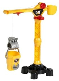 Theo Klein 3256 Caterpillar - Baustellenkran I Kran mit Kurbel für Links- und Rechtshänder I 360 Grad drehbar I Spielzeug für Kinder ab 3 Jahren