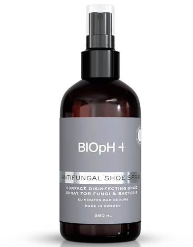 BIOpH+ Antimykotisches Schuhspray 250 ml – Beseitigt 99,9% der Pilze, die Fuß- & Nagelpilz verursachen, sowie geruchsbildende Bakterien