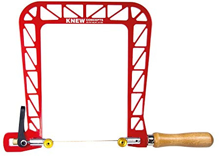 Laubsägebogen Heavy Duty mit Blattspannung (200 mm, Bügel rot (ohne Blattschrägstellung))
