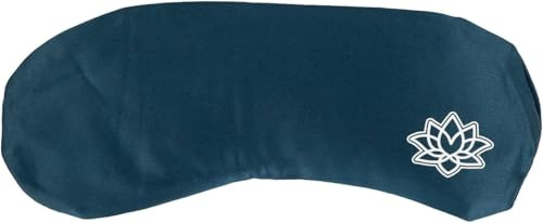 Bodhi Weiches Augenkissen mit Lavendel-Leinsamen-Füllung | Augenmaske für Yoga, Entspannung & Meditation | Bezug aus Mako-Satin oder Seide | Wellness für Zuhause | Mako-Satin, Petrol