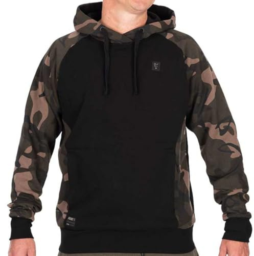 Fox Black/Camo Pullover Premium Hoodie - Angelpullover, Pullover für Angler, Angelbekleidung, Größe:L