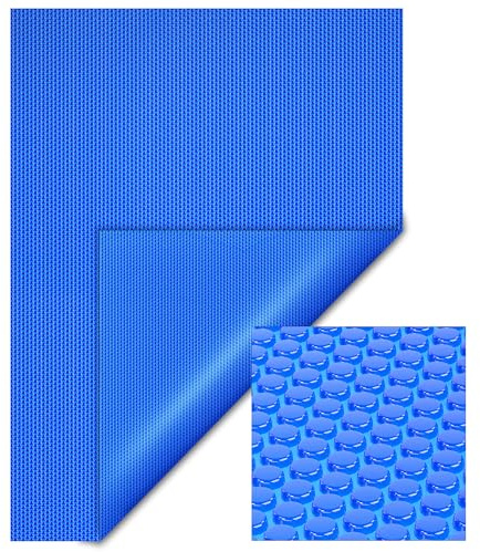 Wiltec Pool Solarfolie 4 x 6 m, blau, Poolheizung aus 400 µ starkem PE Film, Poolabdeckung Poolplane Solarplane rechteckig