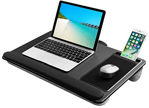 LIBWYS Laptopunterlage für Bett mit Handgelenkauflage, Superlicht Laptop Kissen für max. 17 Zoll Notebook, mit Handyhalter - No 008312862-0001