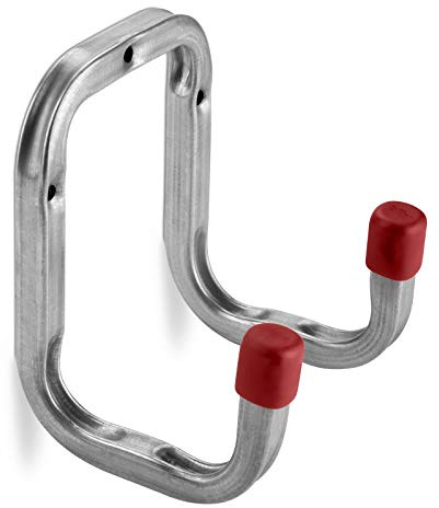 OrgaTech 4 x Doppelhaken 120 x 90 mm Gerätehalter Montagehaken Allzweckhaken