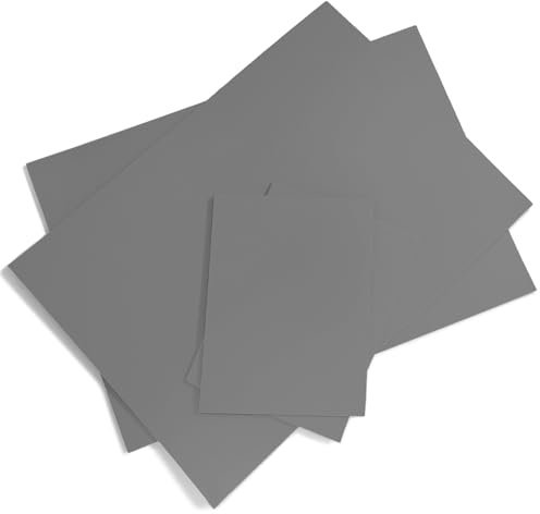 Pizens Weichgummi Linoldruck Platte zum Gravieren, Grau, 4 Stück, 2A4+2A6 | Linolschnitt Platten, Linoleum Print Set, Für Stempel, Bastel und Druckprojekte
