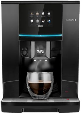 TEESA Kaffeevollautomat AROMA 800 mit Mahlwerk und Milchaufschäumer, 19 BAR, TSA4008, schwarz