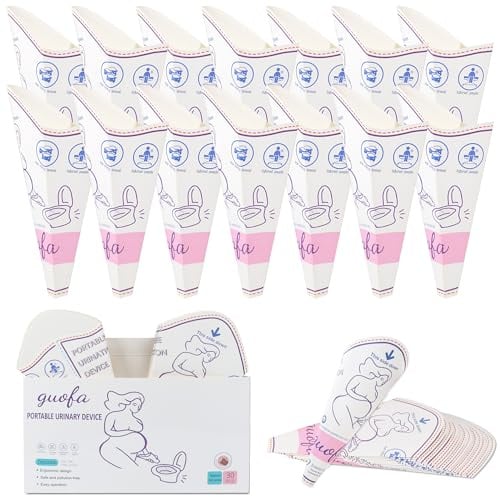 guofa Urinella für Frauen - Einwegurinal, tragbare Pinkelhilfe für Frauen für unterwegs, Reisen, Schwangerschaft, Camping, Flugzeuge, Staus (30PCS)