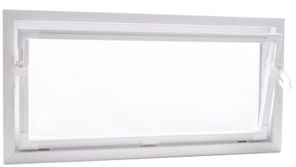 ACO 80cm Nebenraumfenster Kippfenster Isoglasfenster Fenster weiß Kellerfenster, Größe:80 x 40 cm
