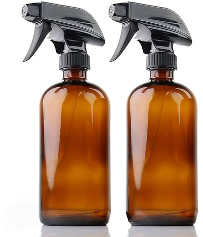 VIVIIHOO Sprühflasche 500ml - Leere Kunststoff-Sprühflaschen, spray bottle,wassersprühflasche,Ideal für Pflanzen, Reinigung, Friseure, Lebensmittelecht & Nachfüllbar - 2er Pack