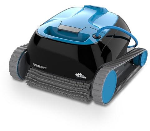 Dolphin Nautilus CC Automatischer Poolreiniger Poolroboter, Boden und Wandreinigung, Doppelfiltration, für Flachboden Pool bis zu 10 m, Wasserpflege