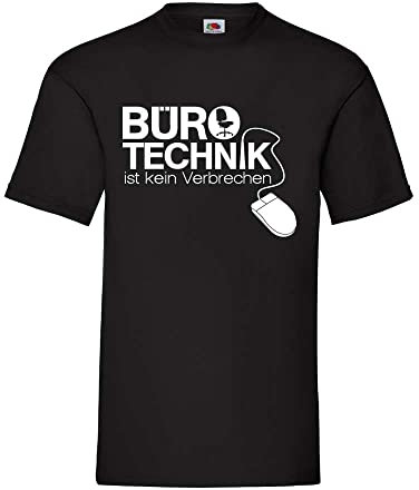 Bürotechnik ist kein Verbrechen Männer T-Shirt Schwarz S