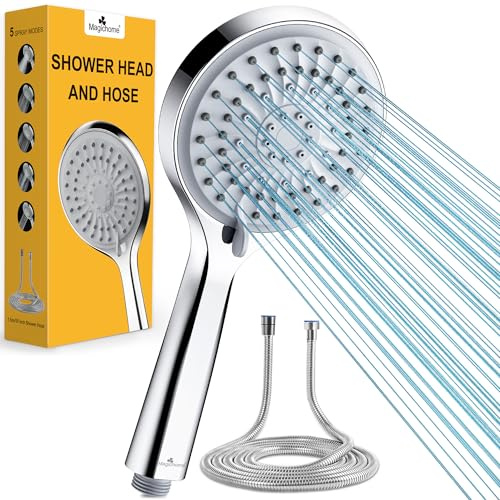 Magichome Duschkopf mit Schlauch 59" Hochdruck Duschkopf 5 Strahlarten Handbrause Duschkopf Wassersparend Groß Sparduschkopf