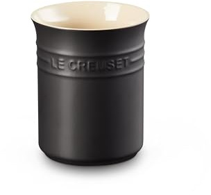 LE CREUSET Topf für Kochkellen aus Steinzeug, 1,1 Liter, Schwarz Matt, 71501110000001