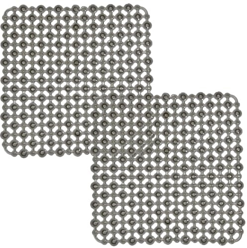 Echehi 2er-Pack 27 x 27 cm Spülbeckeneinlage | Selbst Zugeschnittene Spülbeckenmatte für Küchenspülen, Schnell Ablaufende Spülbecken Matte für Geschirr, Glaswaren, Gemüse