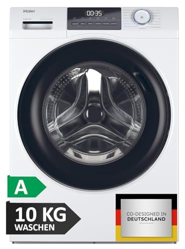 Haier Frontlader Waschmaschine 10kg I I-PRO SERIE 1 HW100-BP14929 I Washing Machine mit A-Effizienz, 1.400 U/Min. & sparsamem Inverter-Motor I Inkl. Refresh- sowie Expressprogramm und Mengenautomatik