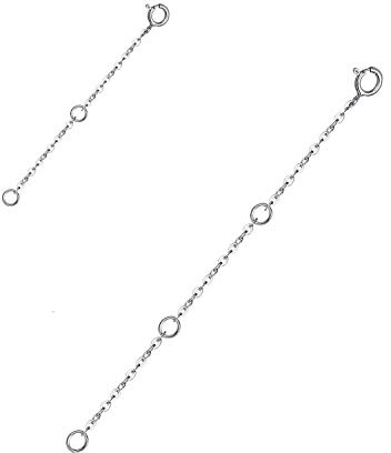 WINNICACA Kettenverlängerung s925 Sterling Silber Halskette Extender Armband Extender Ketten für Schmuckherstellung, Kettenverlängerung Verlängerungskette 14k Gold 2-Piece-Set