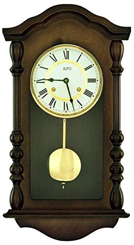 Zeit.Punkt Burgdorf Wanduhr Pendeluhr, Made IN Germany, gedrechselt, BIM BAM Schlag u. Westminstermelodie - 345414