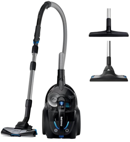 Philips FC9741/09 beutelloser Staubsauger PowerPro Expert (TriActive Standard-Düse, 900 W, 2 L Staubvolumen, integriertes Zubehör) schwarz