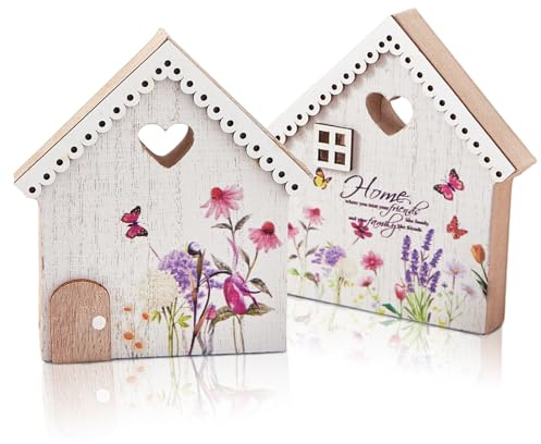 2 Stück Frühlingsdeko Tisch Fensterbank, Frühlingsdeko Innen, Tischdeko Frühling, Holz Deko Frühling Haus, Osterdeko Modern, Osterdeko Tisch, Oster Tischdeko, Easter Decoration, Sommer Deko Innen